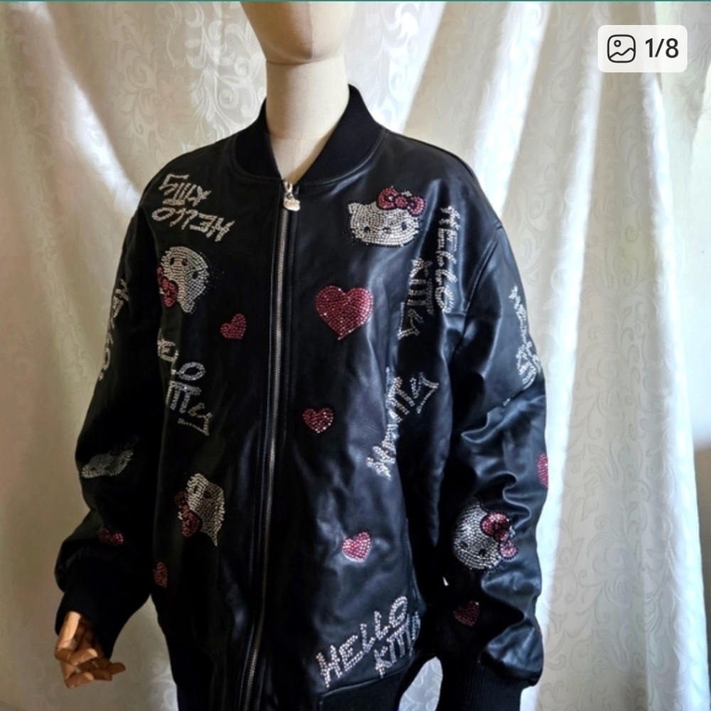 Forever 21 Hello Kitty Black Rhinestone Coat NWT